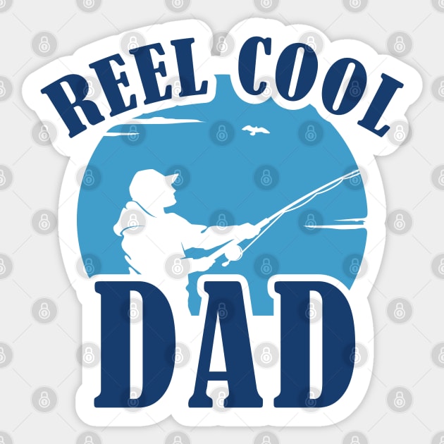 Reel Cool Dad Sticker by LuckyFoxDesigns